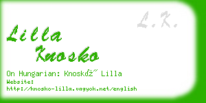 lilla knosko business card